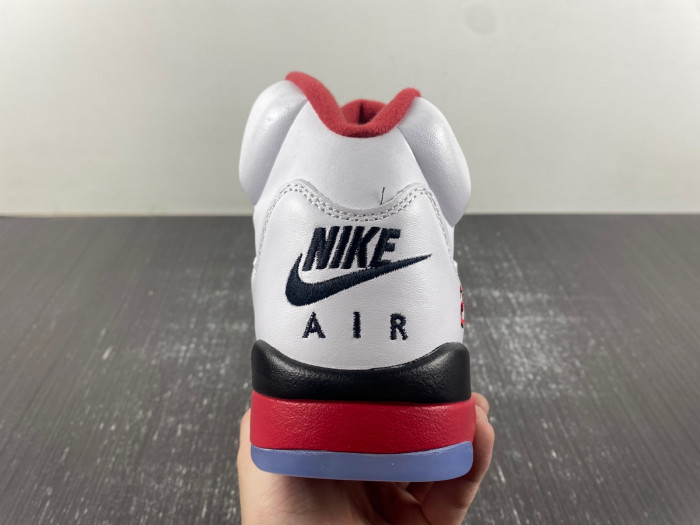 Air Jordan 5 Retro Fire Red Black Tongue (2013)  136027-120